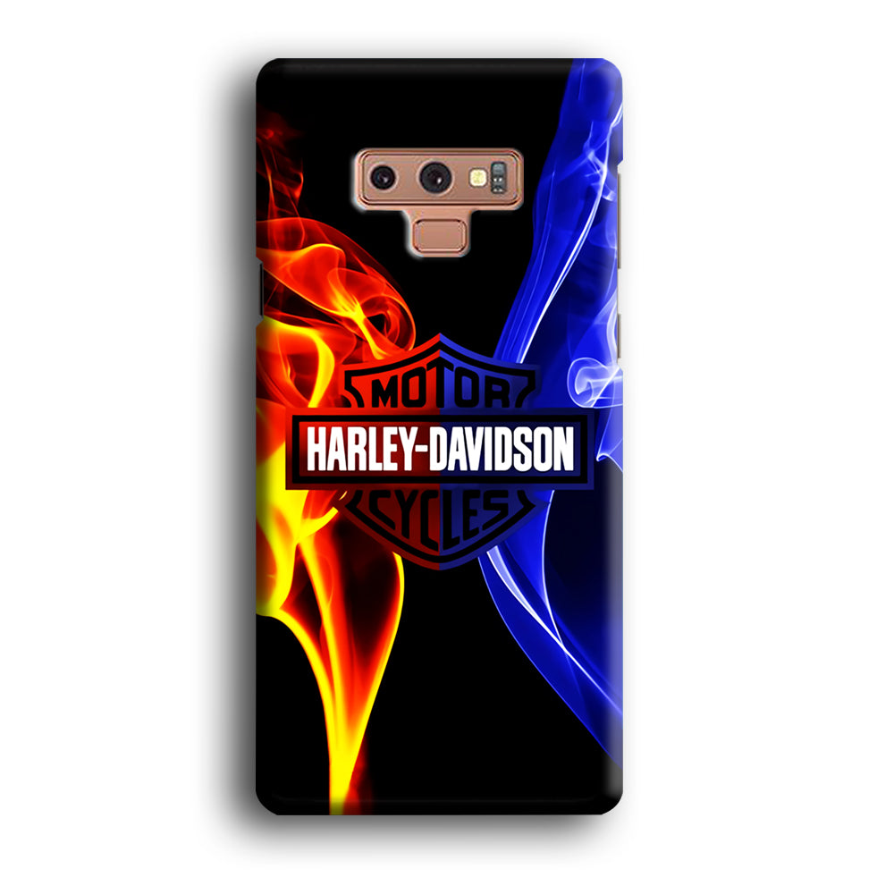 Harley Blue Red Fire Samsung Galaxy Note 9 Case