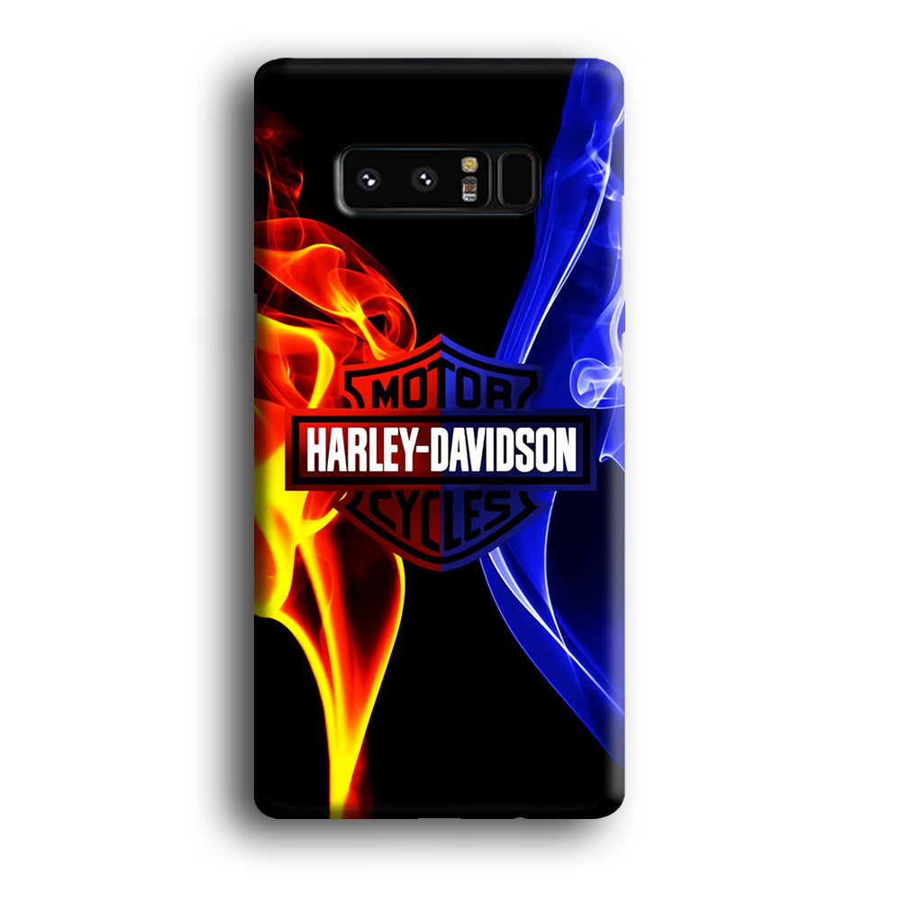 Harley Blue Red Fire Samsung Galaxy Note 8 Case