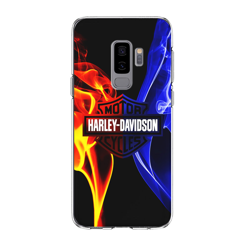 Harley Blue Red Fire Samsung Galaxy S9 Plus Case