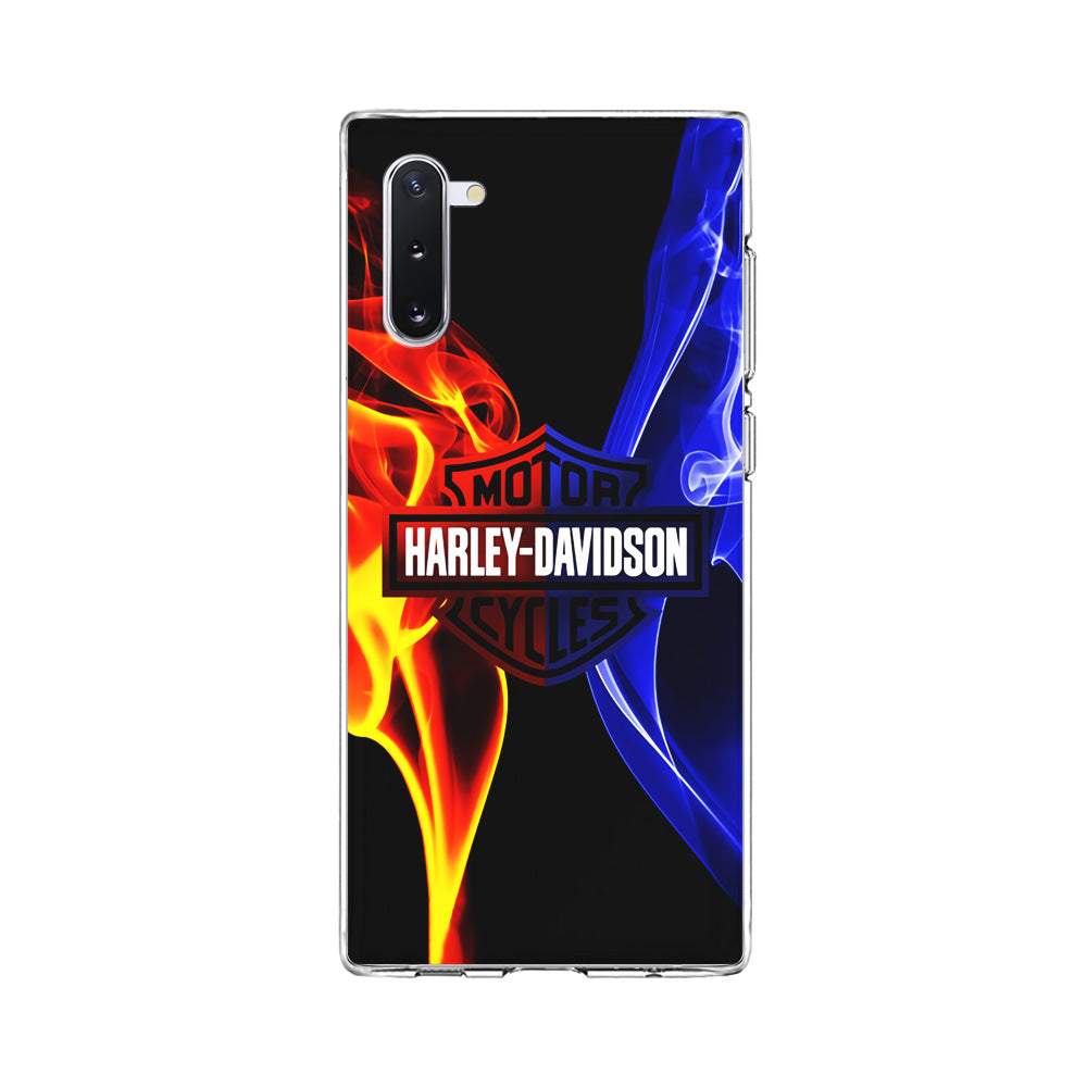 Harley Blue Red Fire Samsung Galaxy Note 10 Case