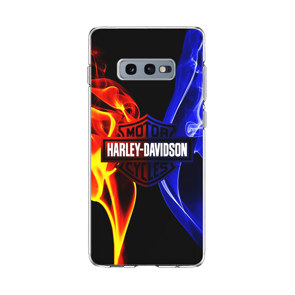 Harley Blue Red Fire Samsung Galaxy S10E Case