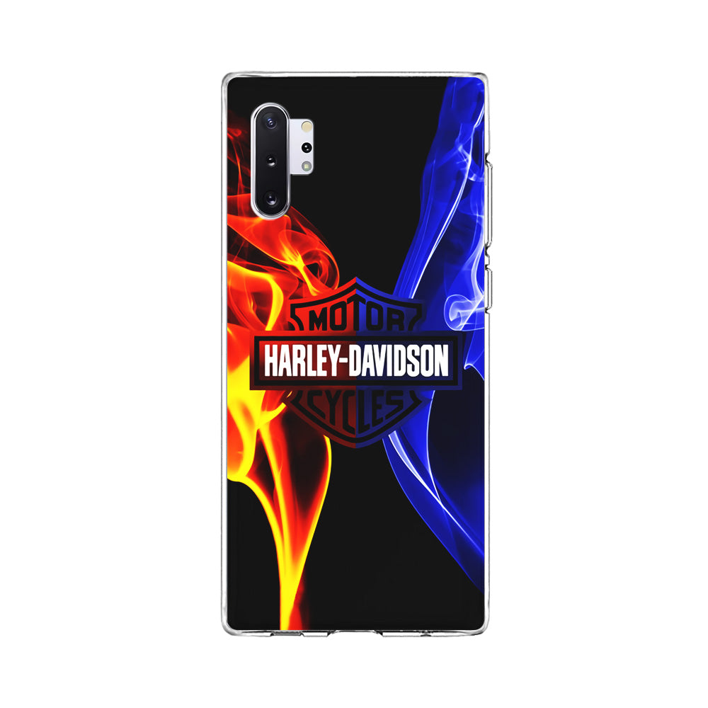 Harley Blue Red Fire Samsung Galaxy Note 10 Plus Case