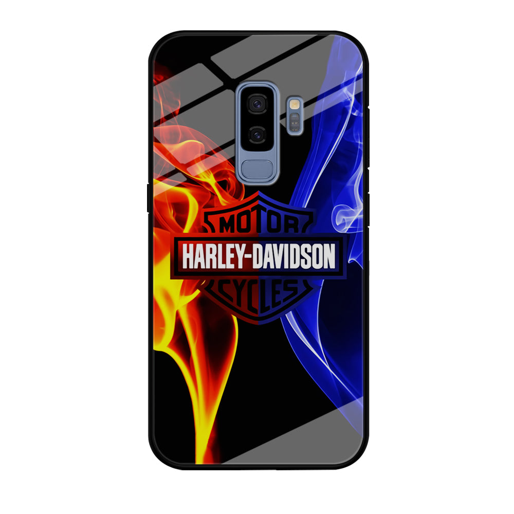 Harley Blue Red Fire Samsung Galaxy S9 Plus Case