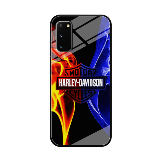 Harley Blue Red Fire Samsung Galaxy S20 Case