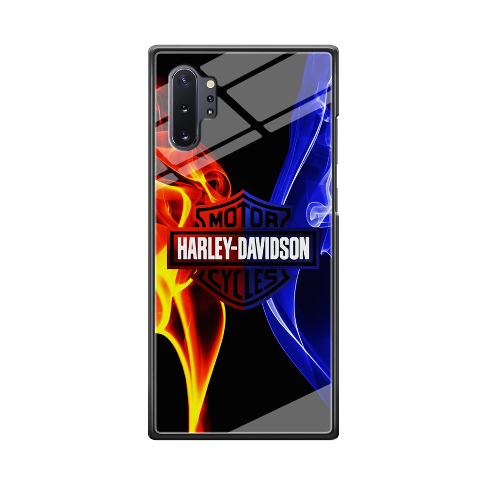 Harley Blue Red Fire Samsung Galaxy Note 10 Plus Case