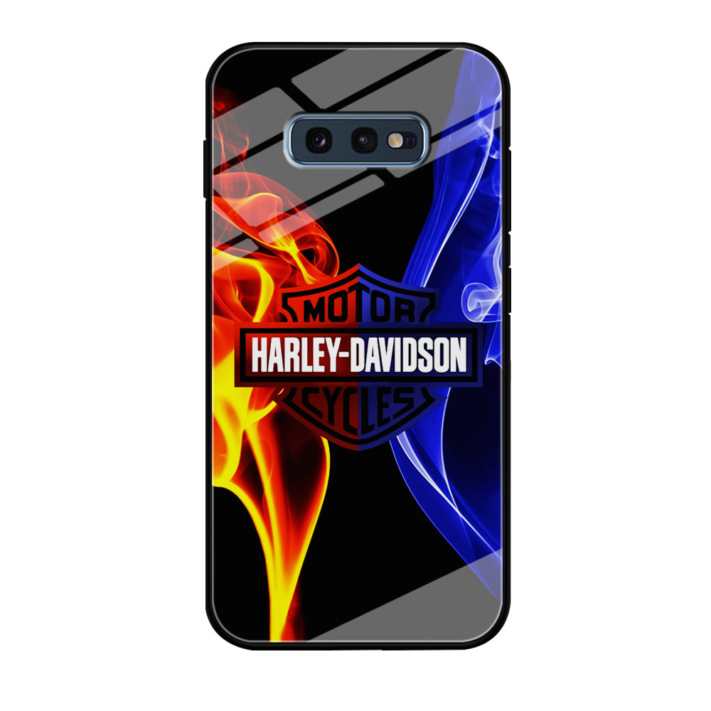 Harley Blue Red Fire Samsung Galaxy S10E Case