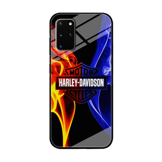 Harley Blue Red Fire Samsung Galaxy S20 Plus Case