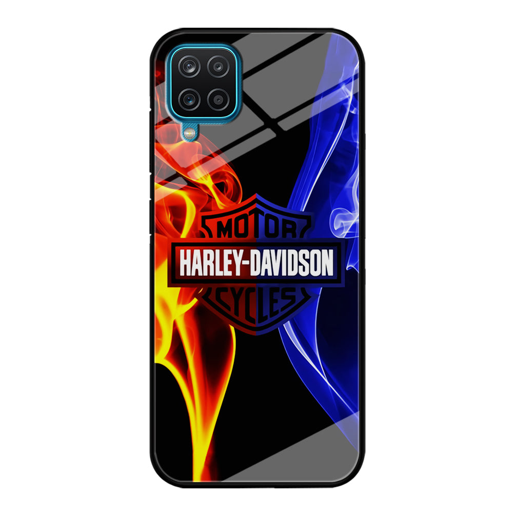 Harley Blue Red Fire Samsung Galaxy A12 Case