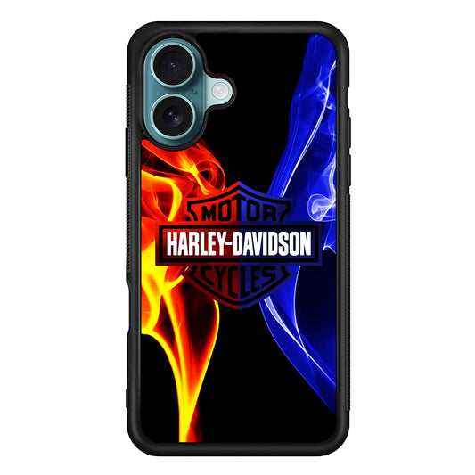 Harley Blue Red Fire iPhone 16 Plus Case - Altracase