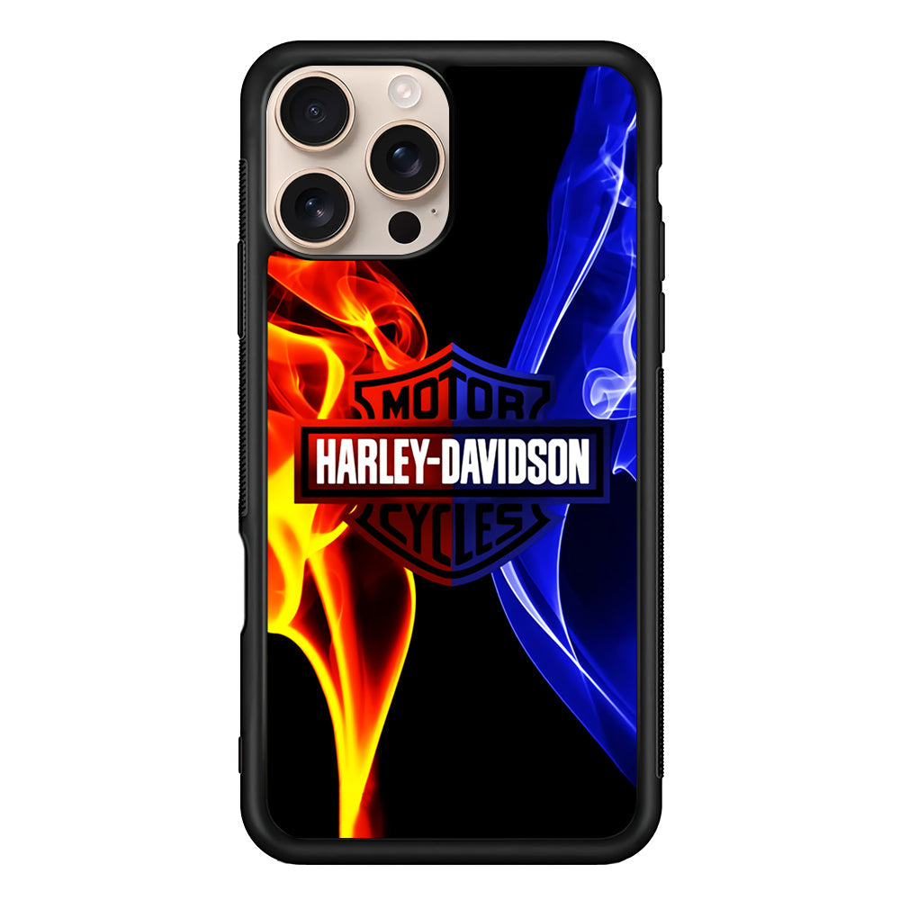 Harley Blue Red Fire iPhone 16 Pro Max Case - Altracase