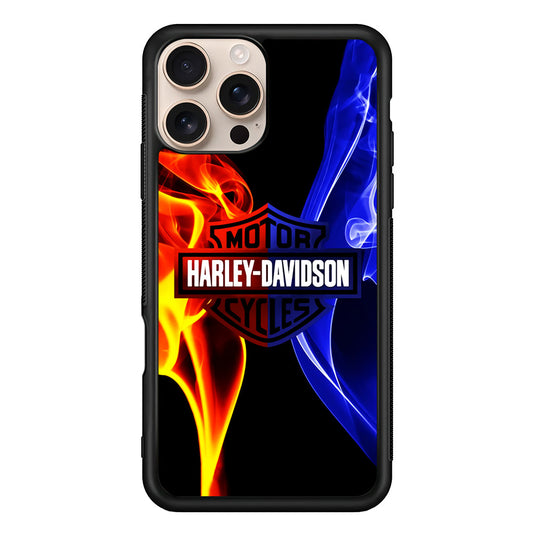 Harley Blue Red Fire iPhone 16 Pro Max Case - Altracase
