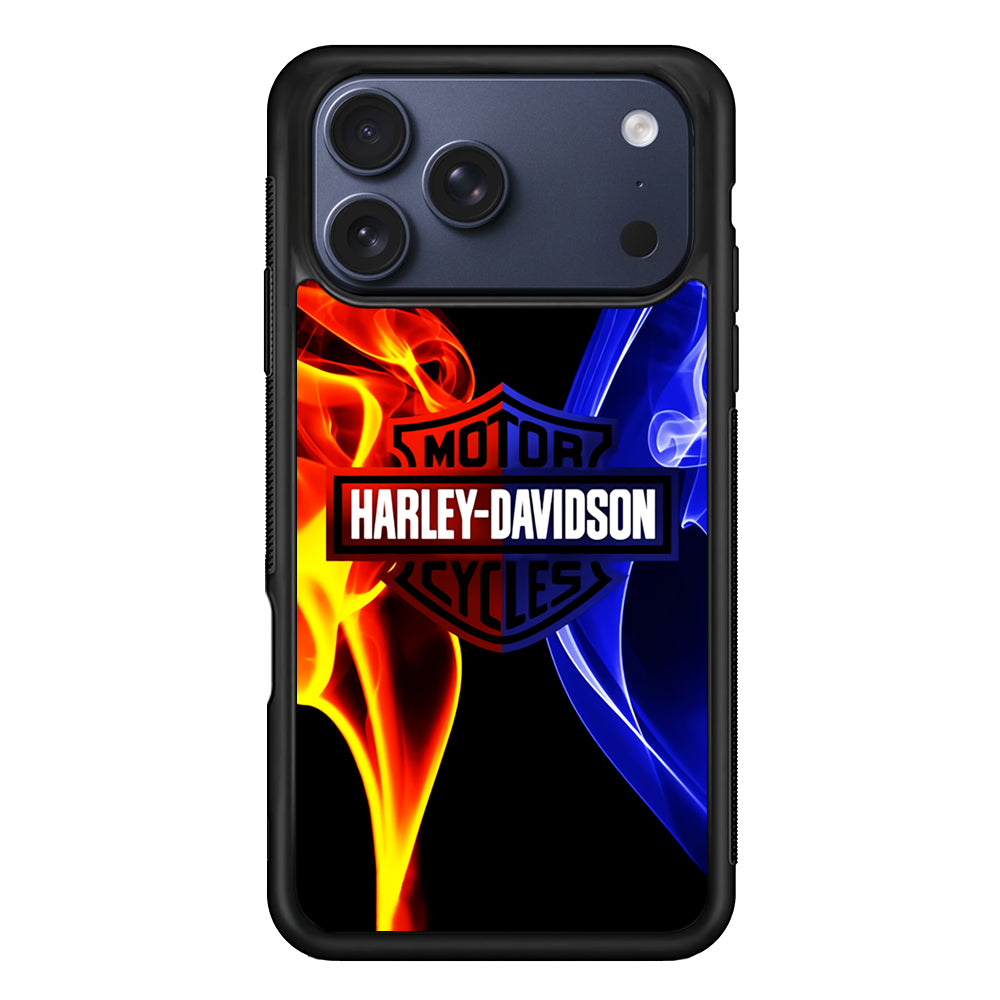 Harley Blue Red Fire iPhone 17 Pro Case - Altracase