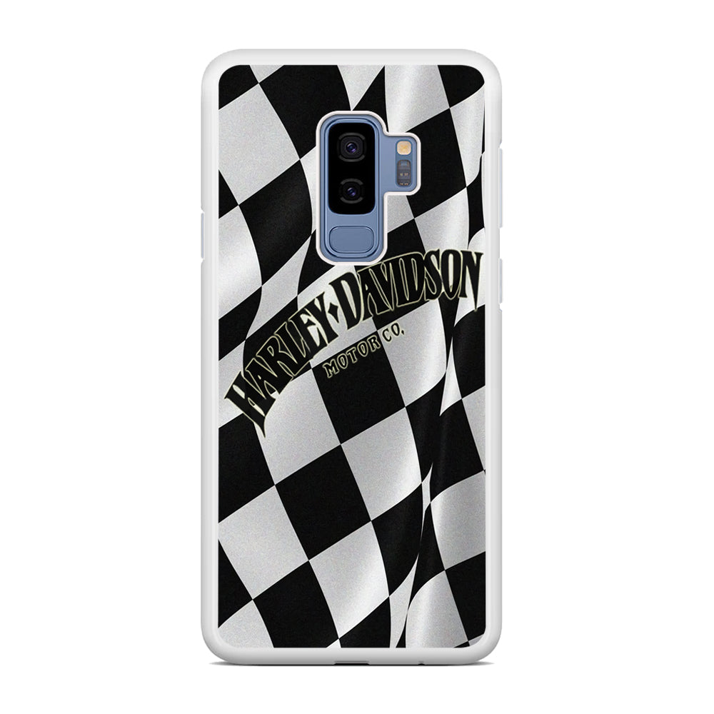 Harley Davidson Black White Flag Samsung Galaxy S9 Plus Case