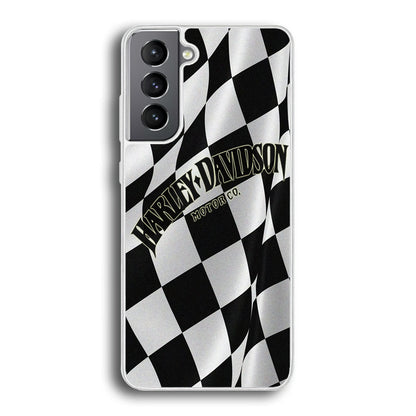 Harley Davidson Black White Flag Samsung Galaxy S24 Plus Case