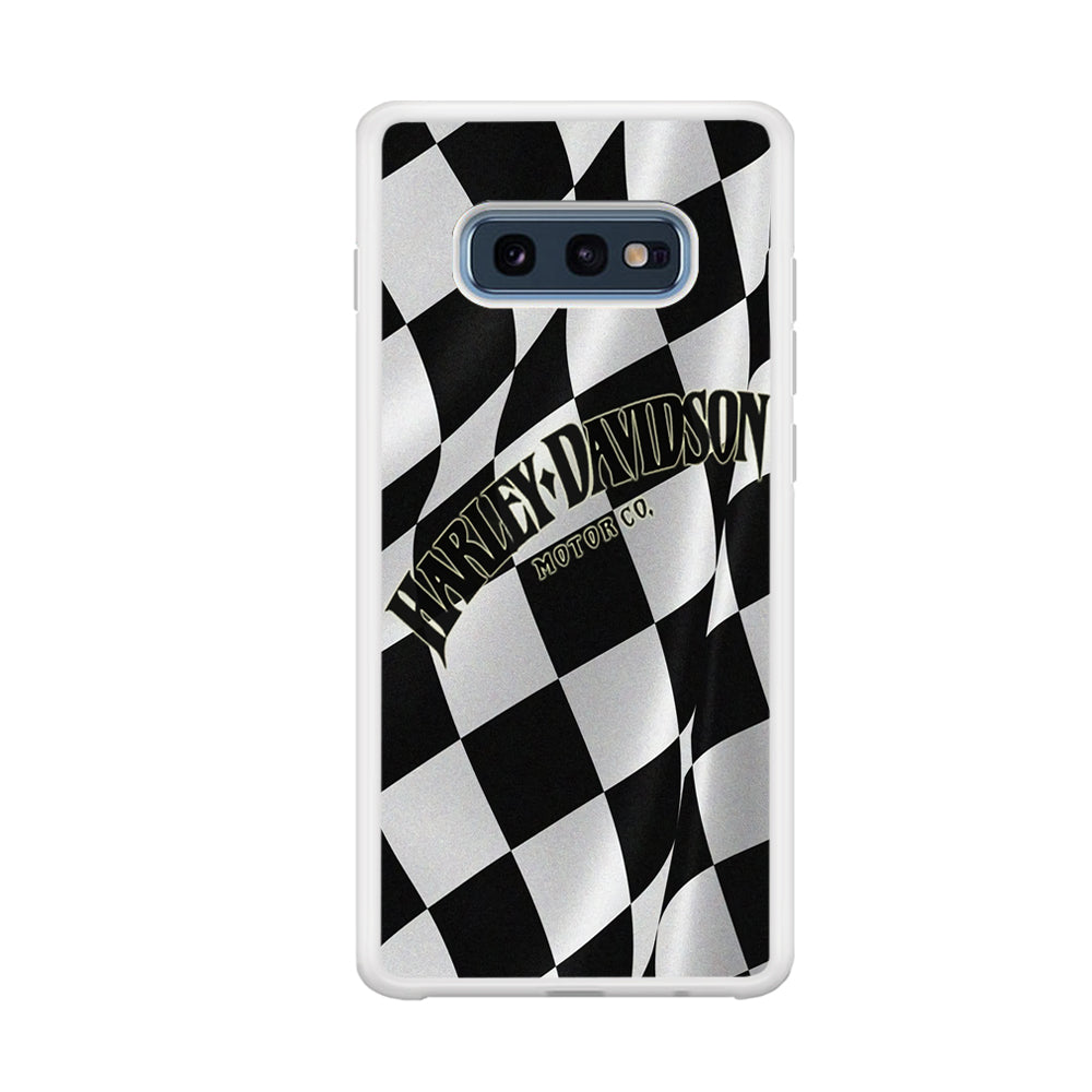 Harley Davidson Black White Flag Samsung Galaxy S10E Case