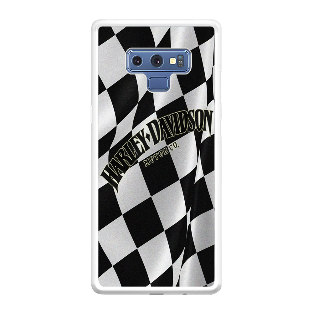 Harley Davidson Black White Flag Samsung Galaxy Note 9 Case