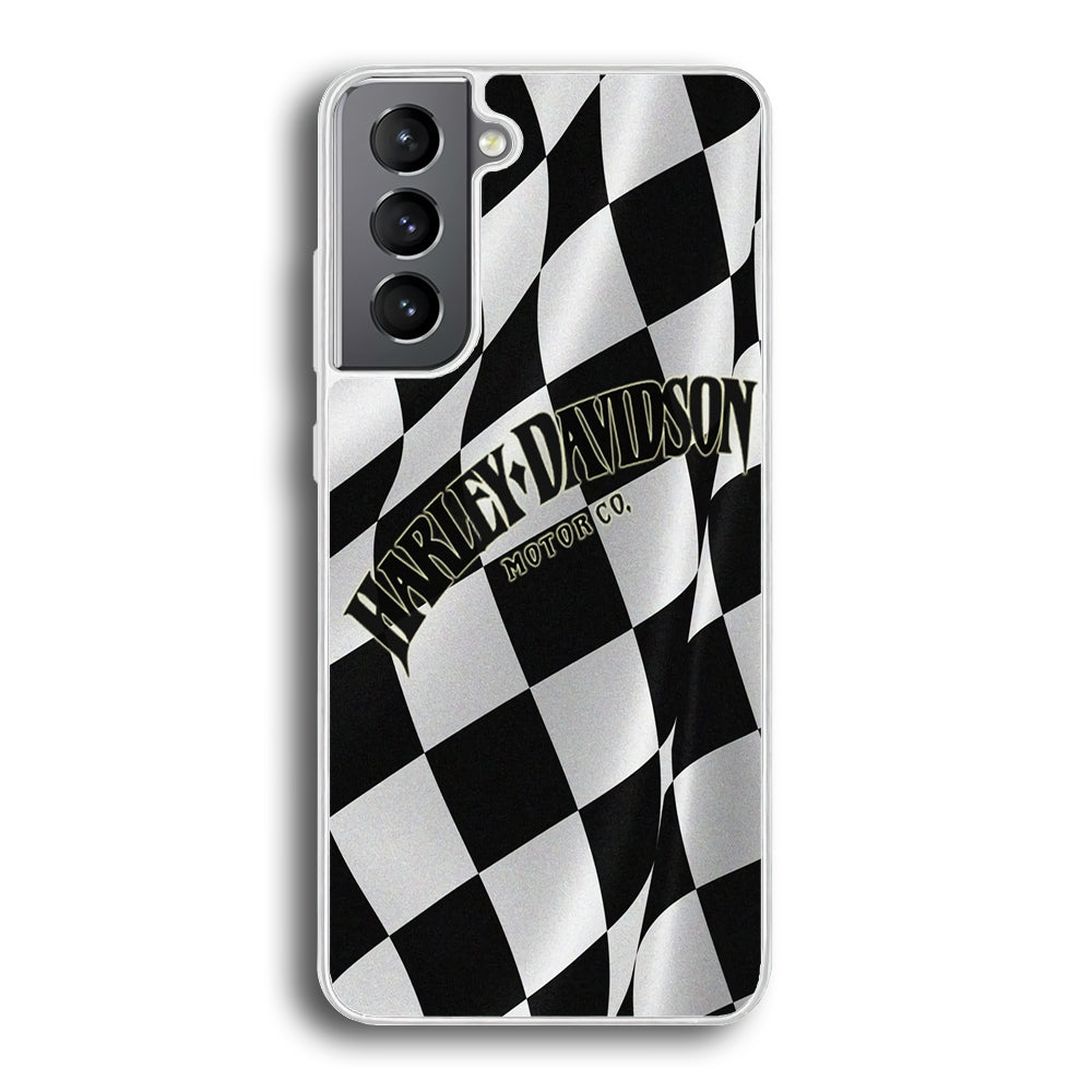 Harley Davidson Black White Flag Samsung Galaxy S22 Case