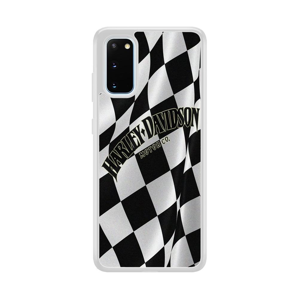 Harley Davidson Black White Flag Samsung Galaxy S20 Case