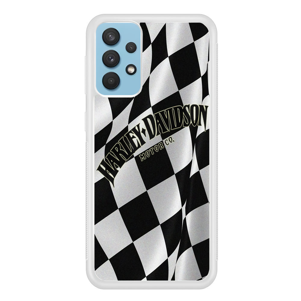 Harley Davidson Black White Flag Samsung Galaxy A32 Case