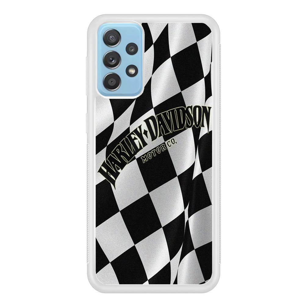 Harley Davidson Black White Flag Samsung Galaxy A52 Case