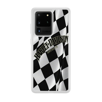 Harley Davidson Black White Flag Samsung Galaxy S20 Ultra Case