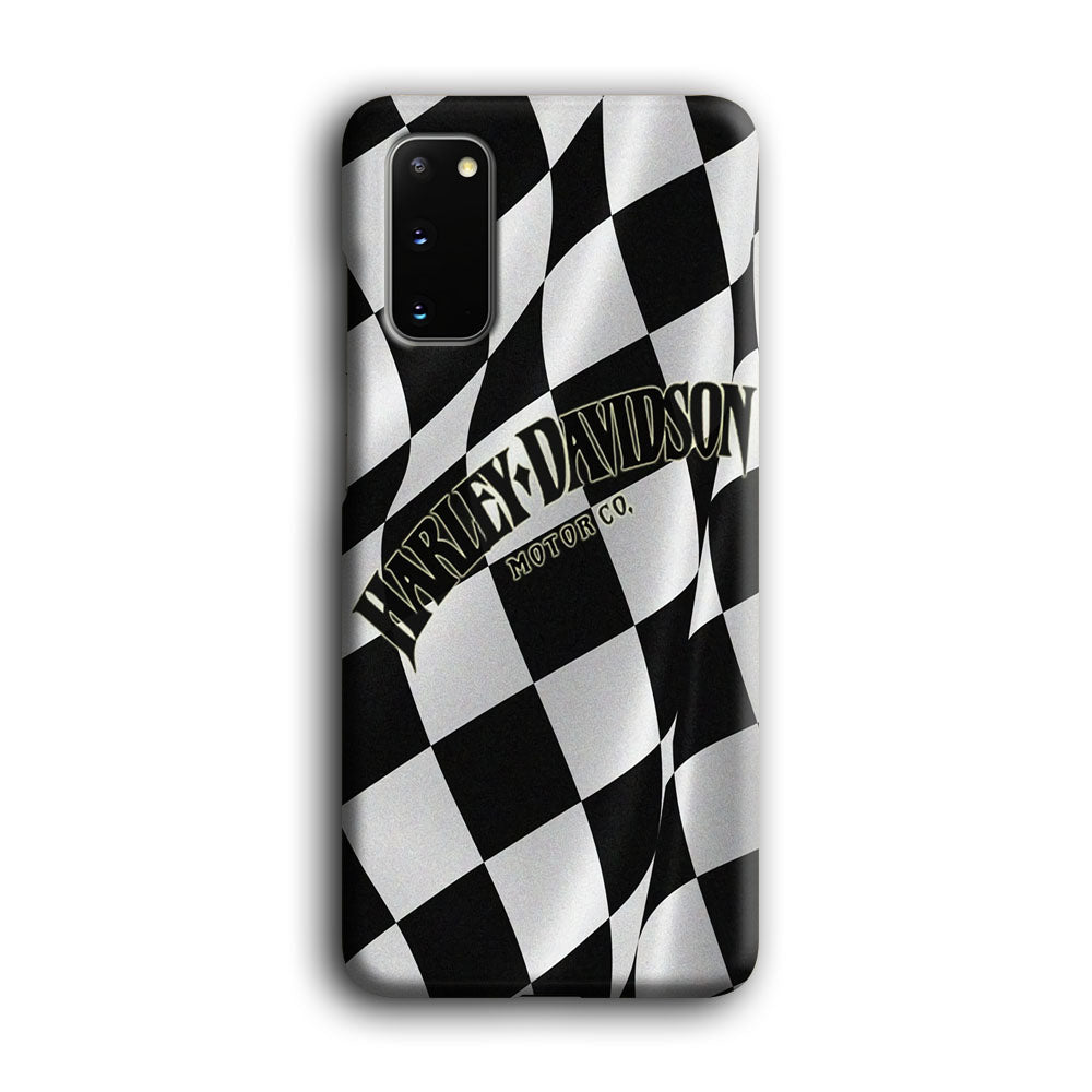 Harley Davidson Black White Flag Samsung Galaxy S20 Case