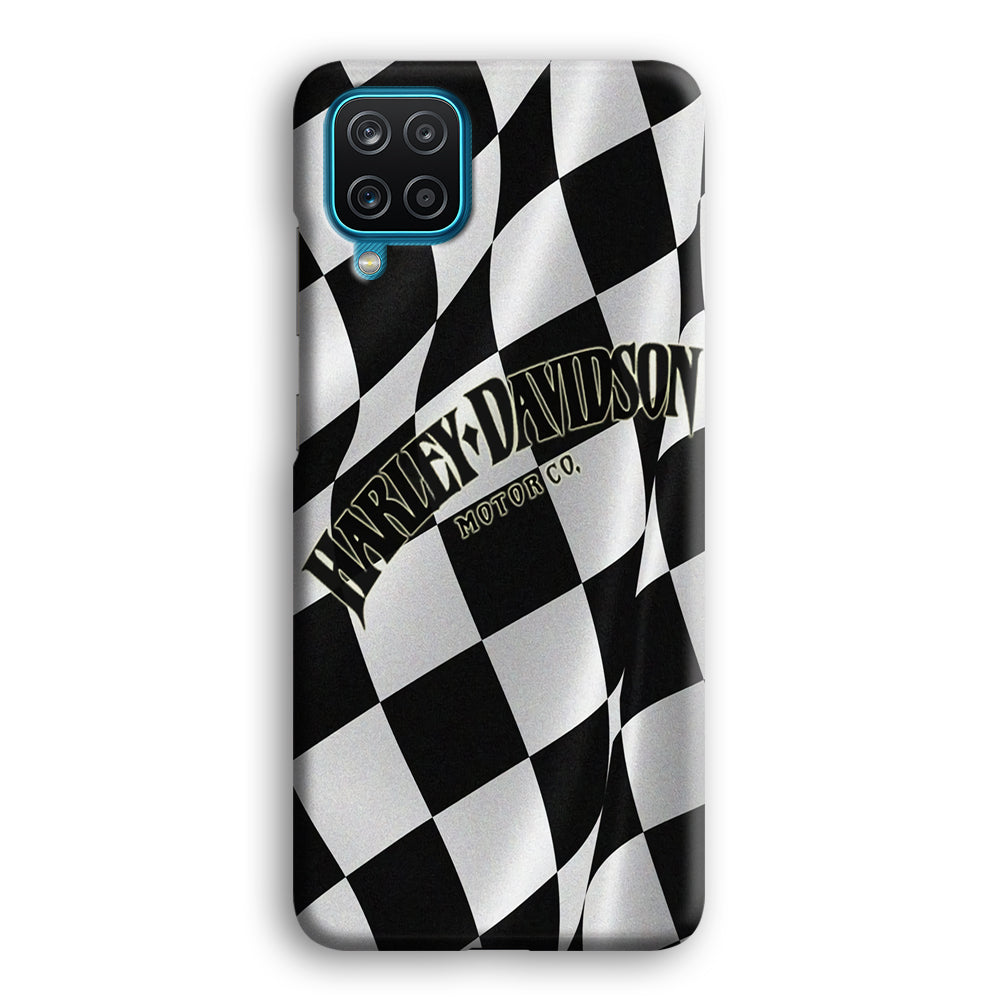 Harley Davidson Black White Flag Samsung Galaxy A12 Case