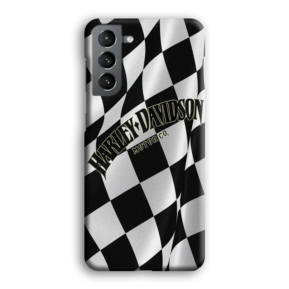 Harley Davidson Black White Flag Samsung Galaxy S21 Case