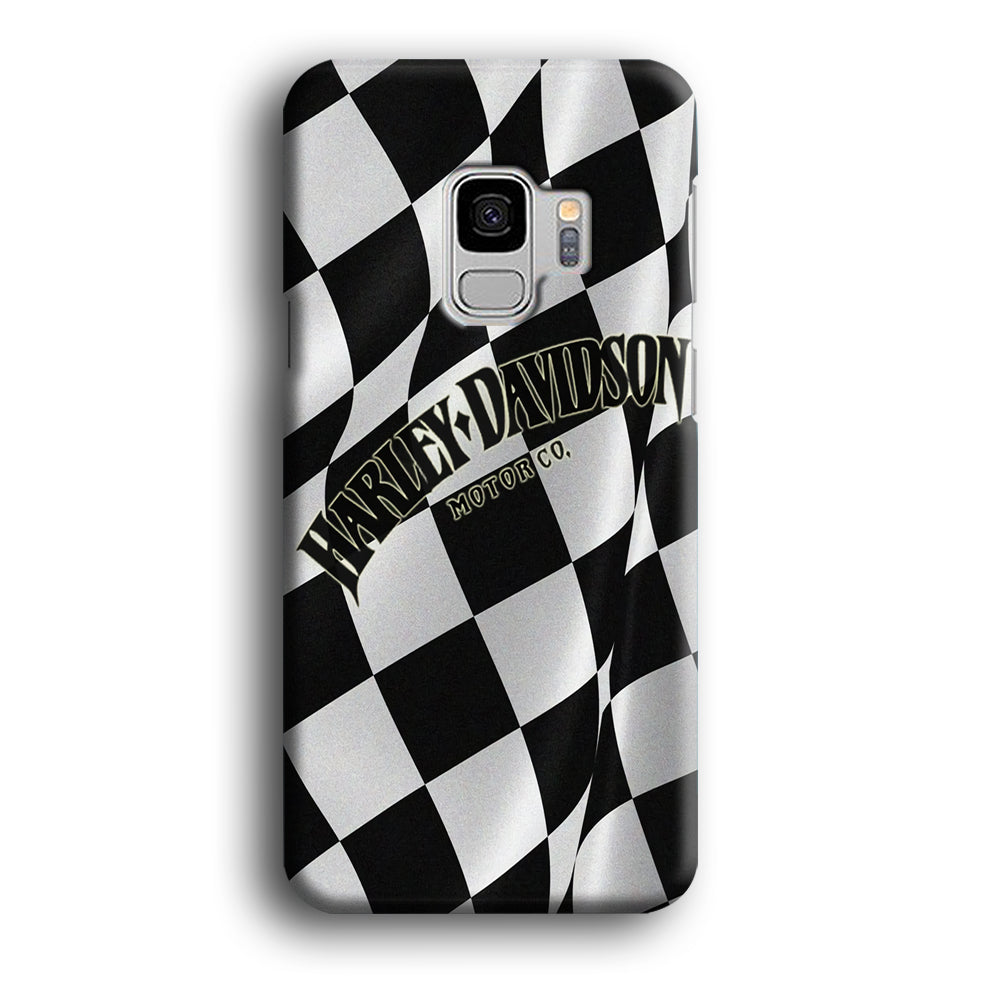 Harley Davidson Black White Flag Samsung Galaxy S9 Case