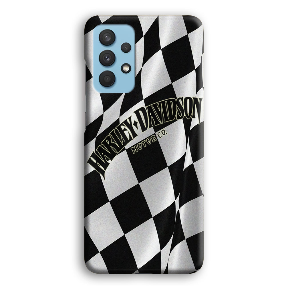 Harley Davidson Black White Flag Samsung Galaxy A32 Case