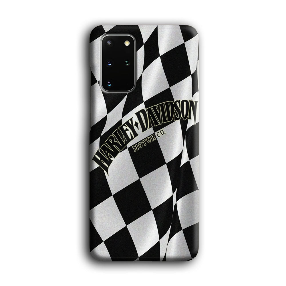 Harley Davidson Black White Flag Samsung Galaxy S20 Plus Case