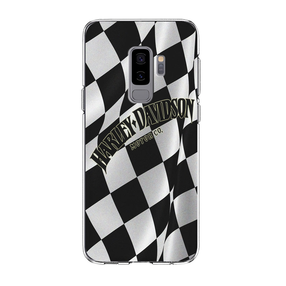 Harley Davidson Black White Flag Samsung Galaxy S9 Plus Case