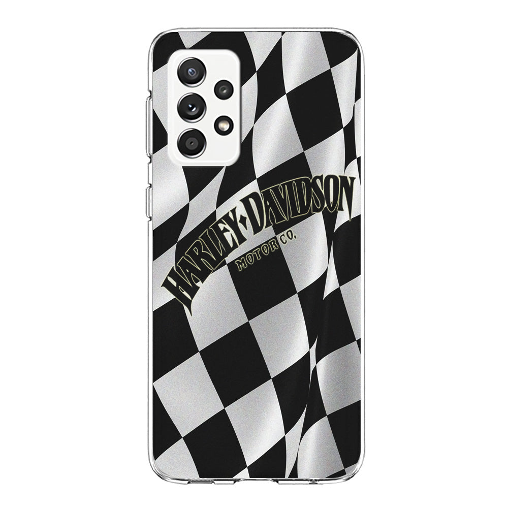 Harley Davidson Black White Flag Samsung Galaxy A52 Case