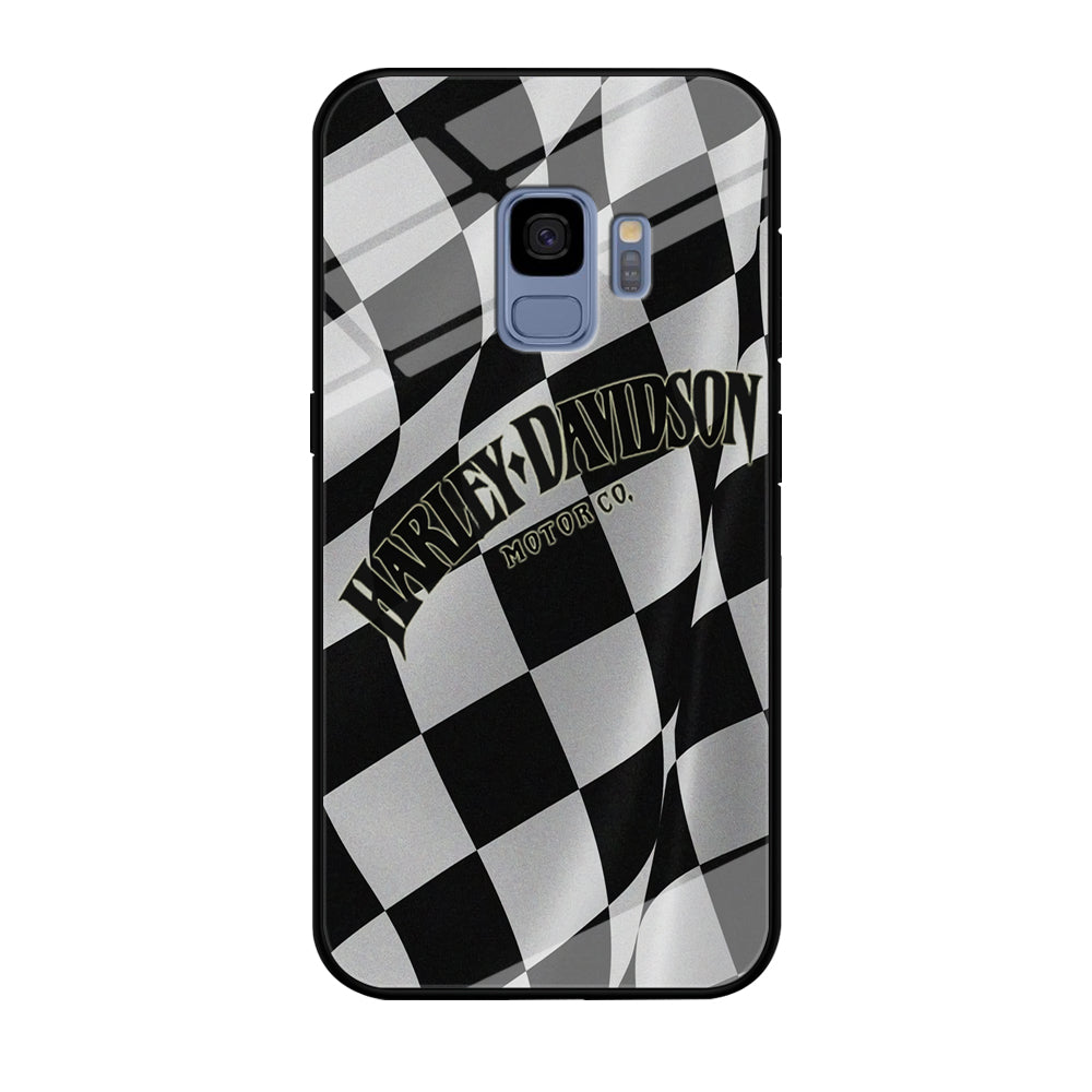 Harley Davidson Black White Flag Samsung Galaxy S9 Case