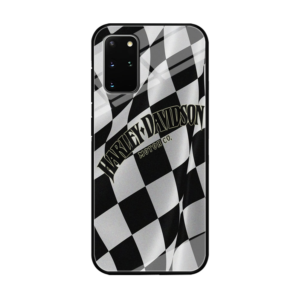 Harley Davidson Black White Flag Samsung Galaxy S20 Plus Case