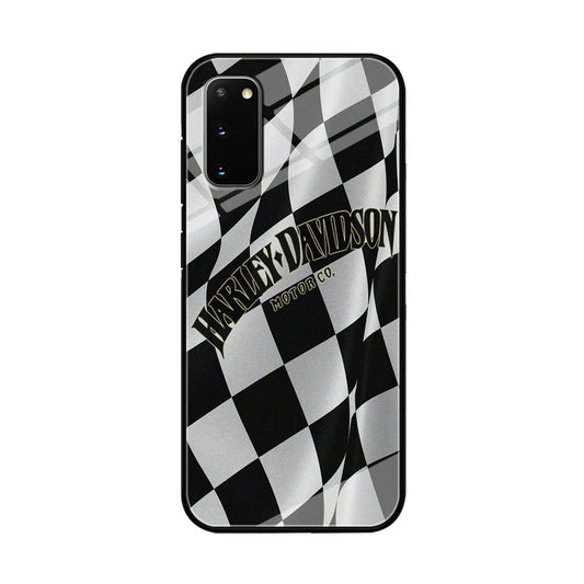 Harley Davidson Black White Flag Samsung Galaxy S20 Case