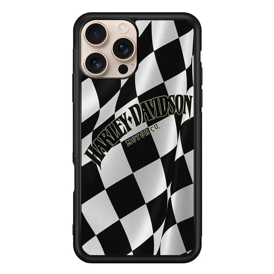 Harley Davidson Black White Flag iPhone 16 Pro Case - Altracase