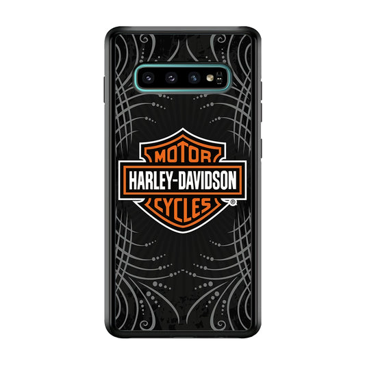 Harley Davidson Grey Motif Samsung Galaxy S10 Case