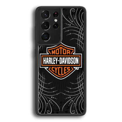 Harley Davidson Grey Motif Samsung Galaxy S23 Ultra Case