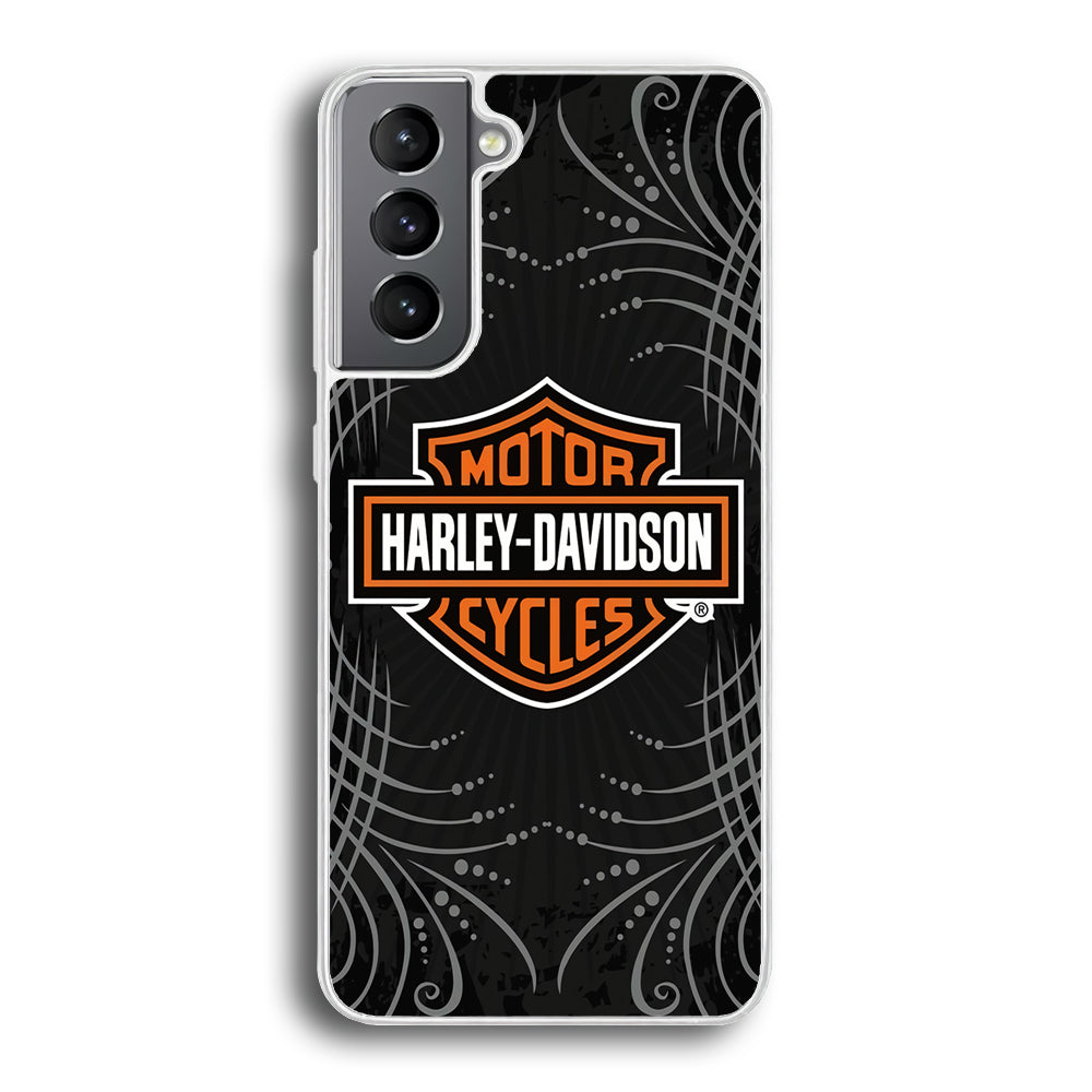 Harley Davidson Grey Motif Samsung Galaxy S21 Case