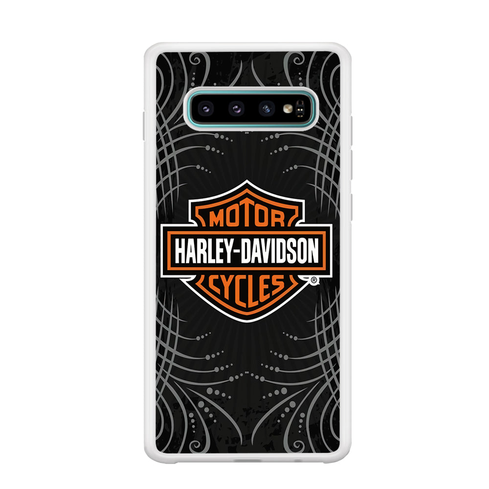 Harley Davidson Grey Motif Samsung Galaxy S10 Case