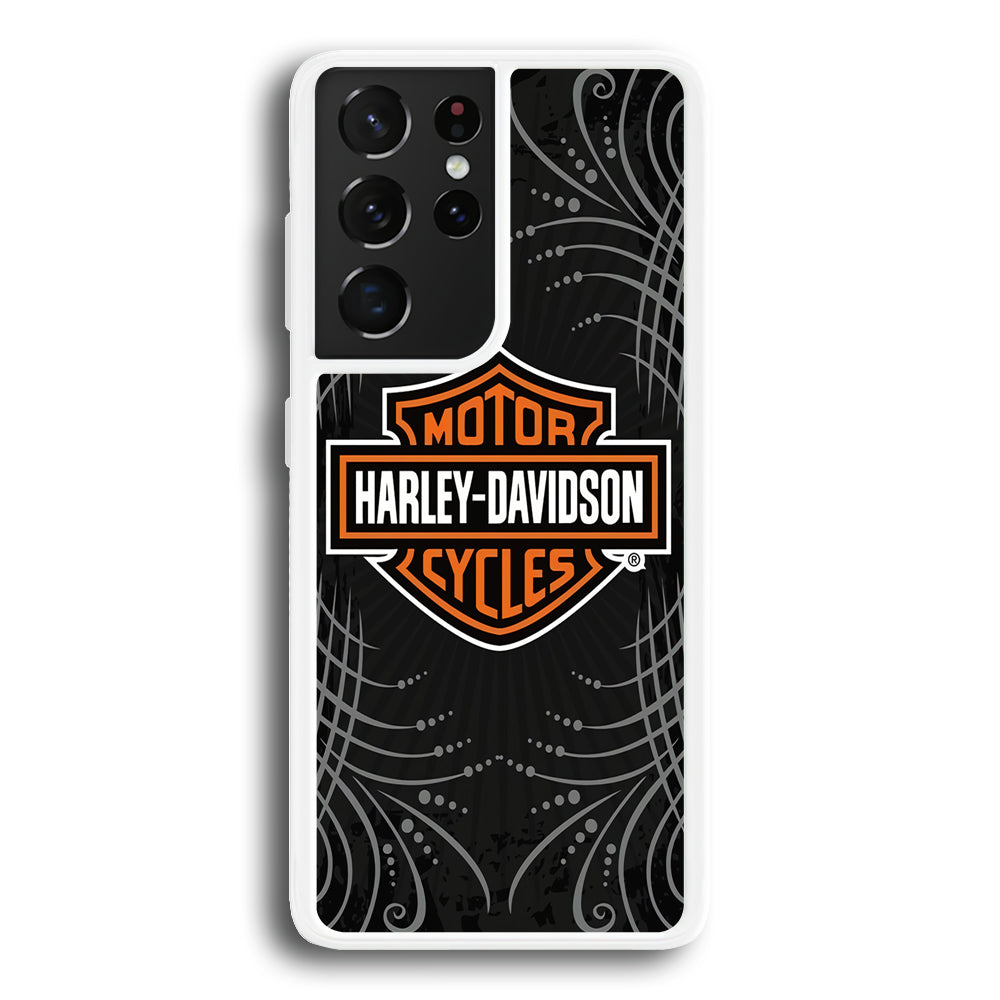 Harley Davidson Grey Motif Samsung Galaxy S24 Ultra Case