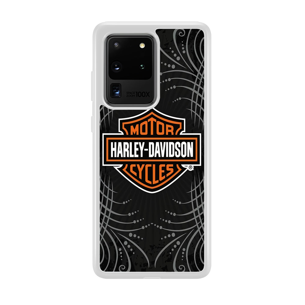 Harley Davidson Grey Motif Samsung Galaxy S20 Ultra Case