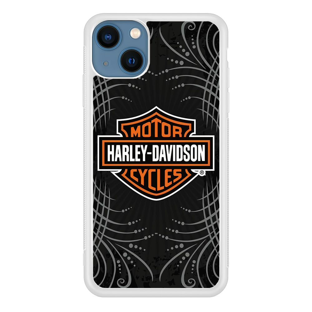 Harley Davidson Grey Motif iPhone 14 Plus Case