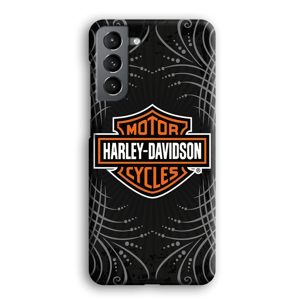 Harley Davidson Grey Motif Samsung Galaxy S21 Case