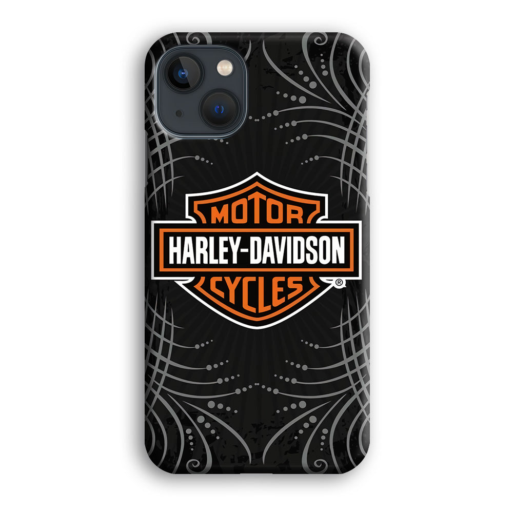 Harley Davidson Grey Motif iPhone 14 Plus Case