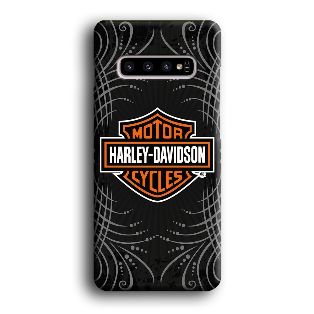 Harley Davidson Grey Motif Samsung Galaxy S10 Plus Case