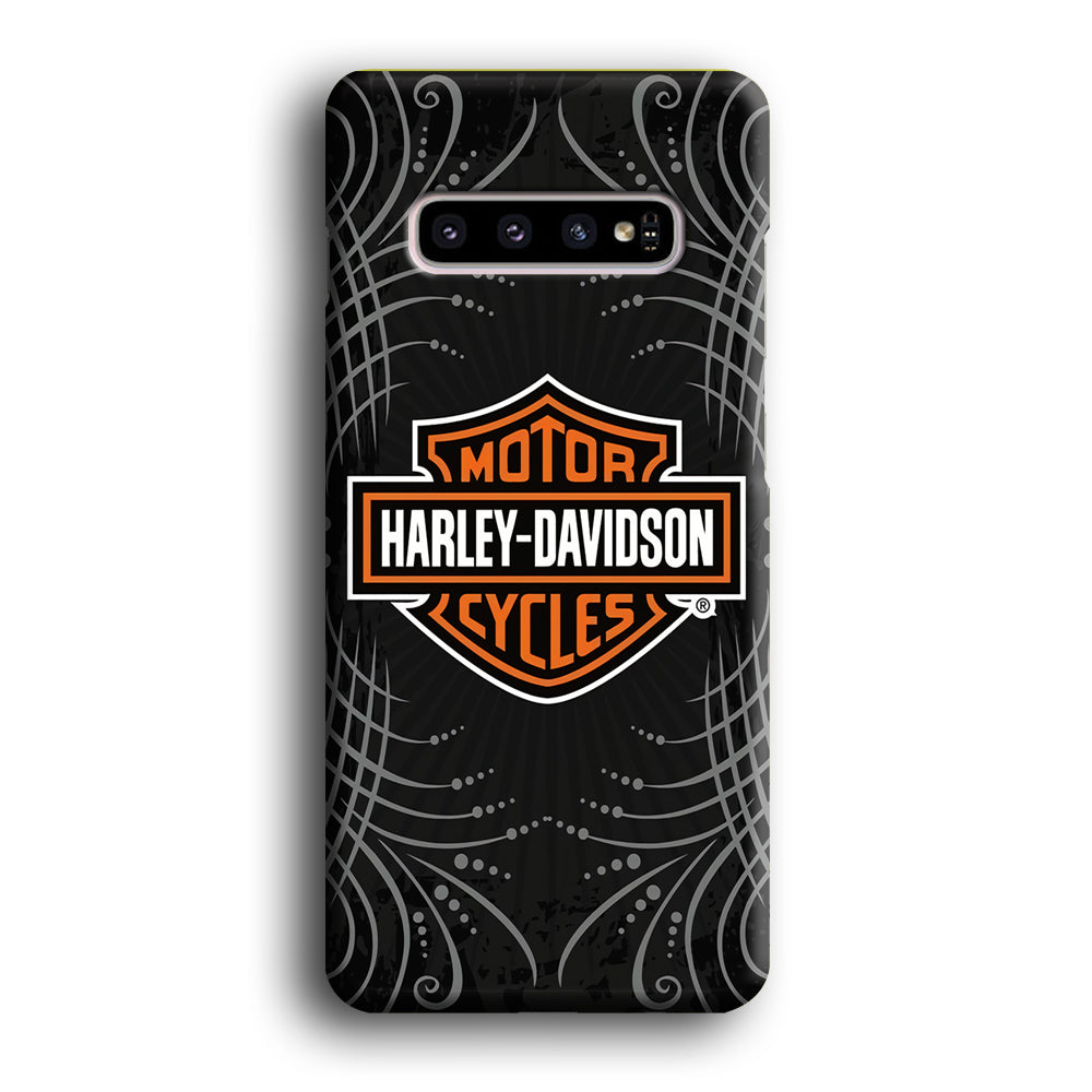 Harley Davidson Grey Motif Samsung Galaxy S10 Case