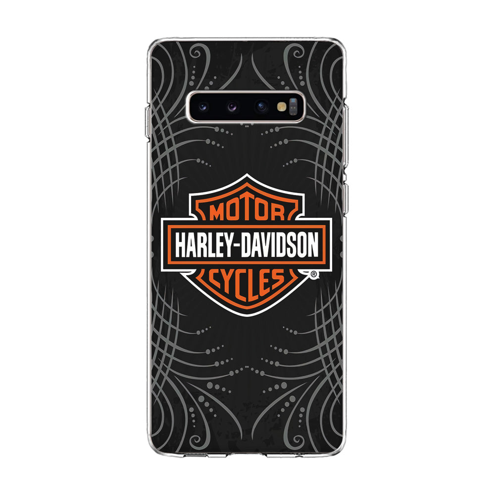 Harley Davidson Grey Motif Samsung Galaxy S10 Case