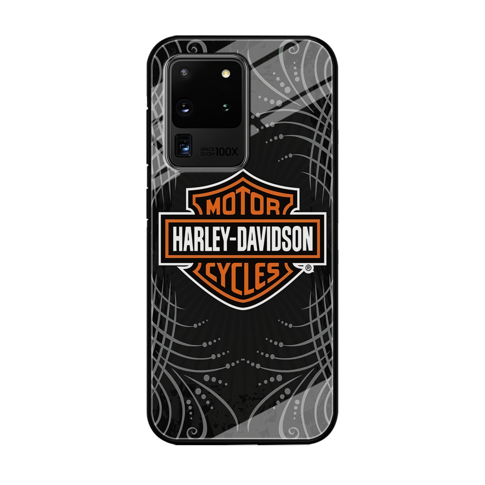 Harley Davidson Grey Motif Samsung Galaxy S20 Ultra Case